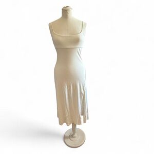 Aritiza Wilfred color Light birch Dreamweaver midi dress (sz M). 268